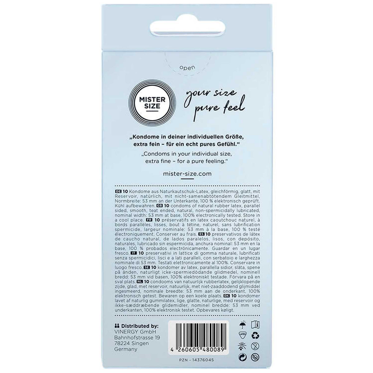 Mister Size Profilattici Extra Fini da 53 mm