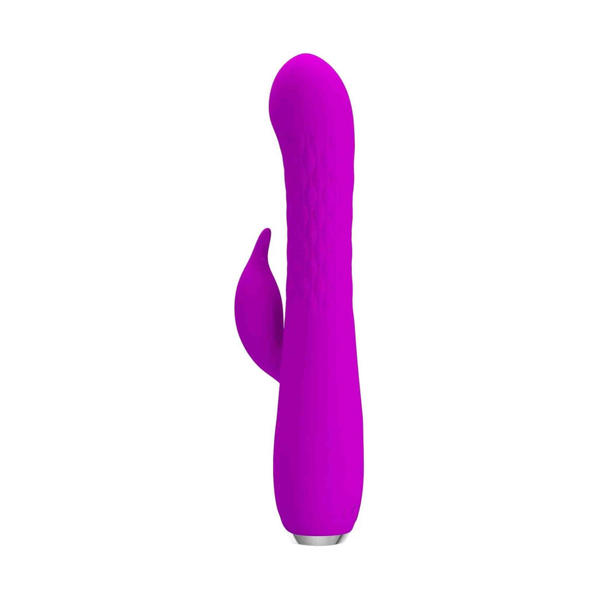 Vibratore rabbit viola Pretty Love Molly profilo ergonomico con certificazione CE visibile