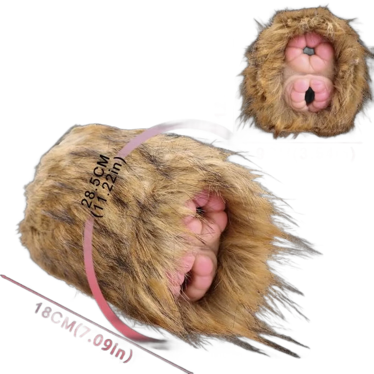 Monkey Shape Fantasy Animal Masturbator, Silicone Vaginal Doll With Furry