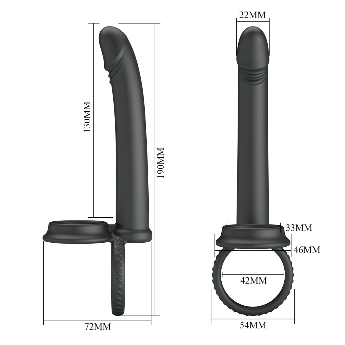 Moses Dildo D'Aggancio con Doppio Sostegno