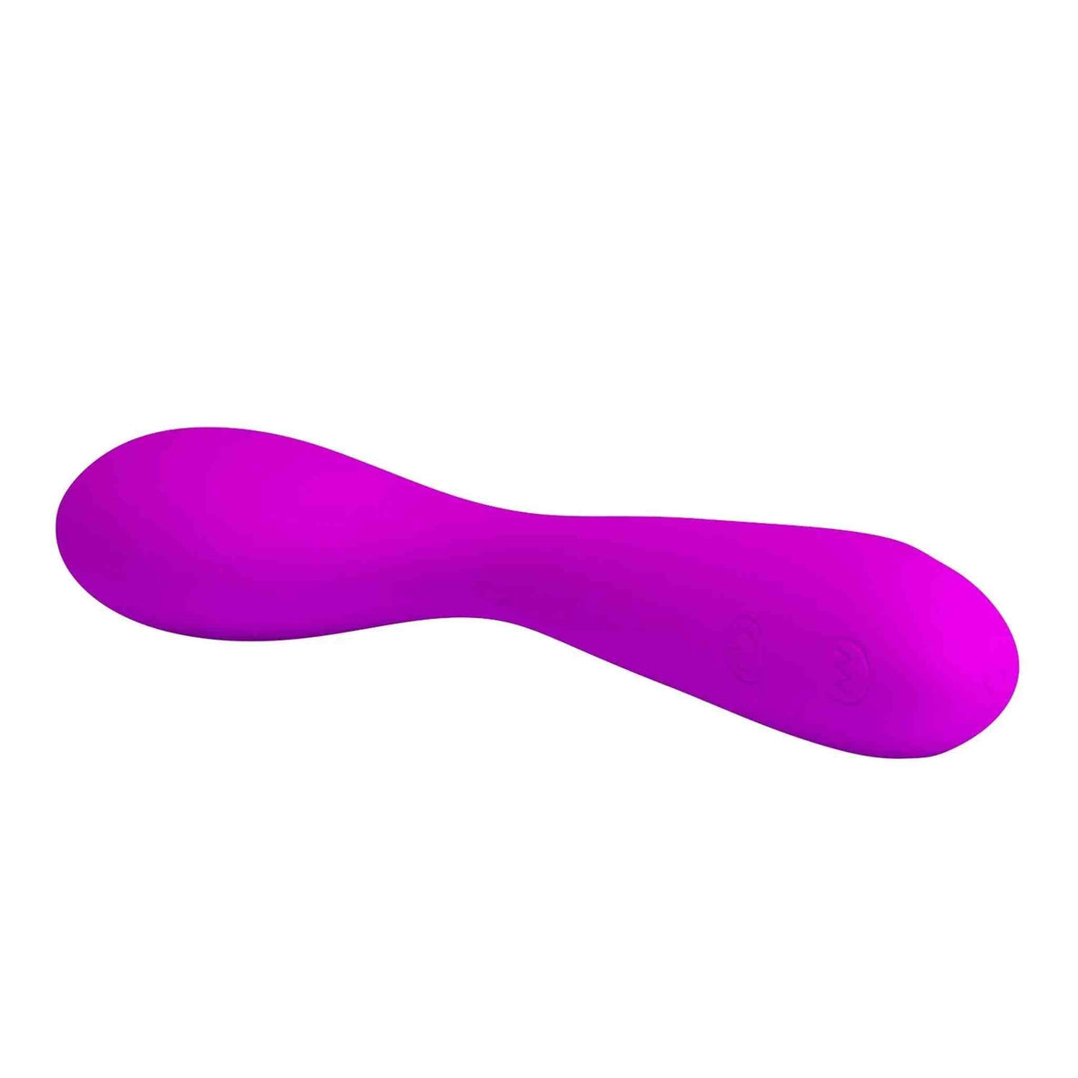 Vibratore Nigel viola verticale con pulsanti incisi accensione e modalità