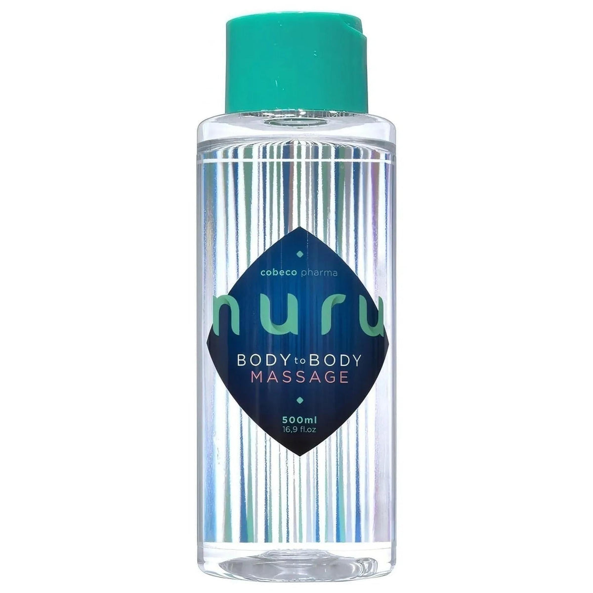 Gel Nuru corpo a corpo Cobeco Pharma 500 ml bottiglia trasparente tappo verde acqua