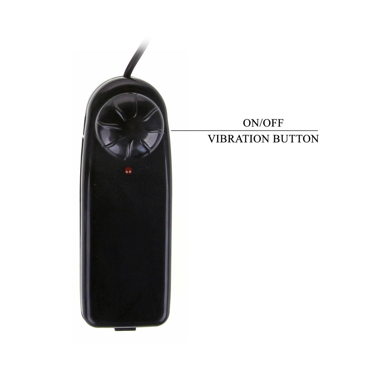 Dettaglio pulsante vibrazione ON/OFF LED rosso telecomando