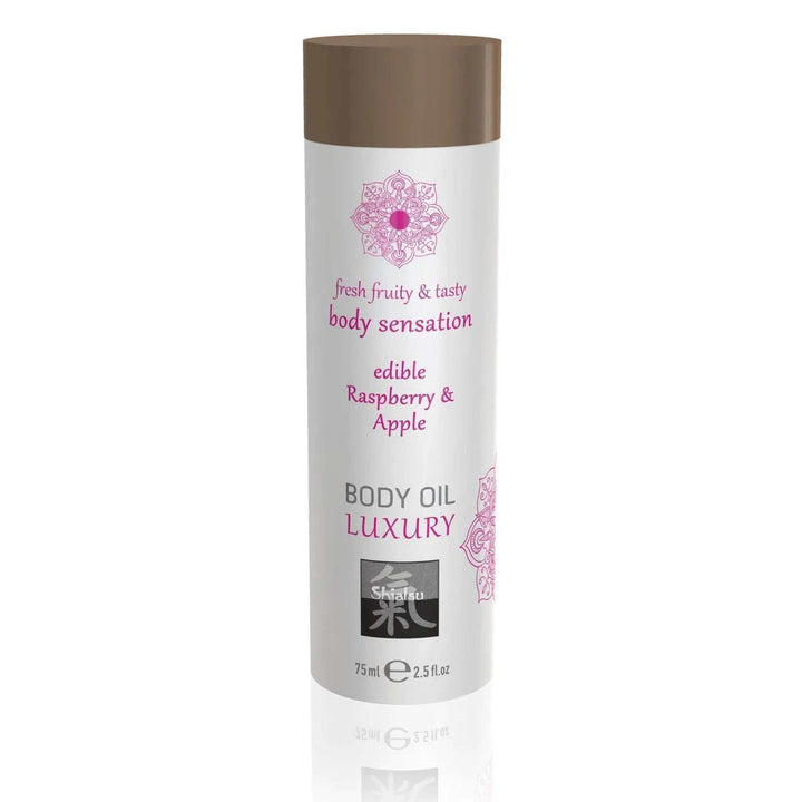 Olio da massaggio commestibile Lampone e Mela 75 ml Shiatsu