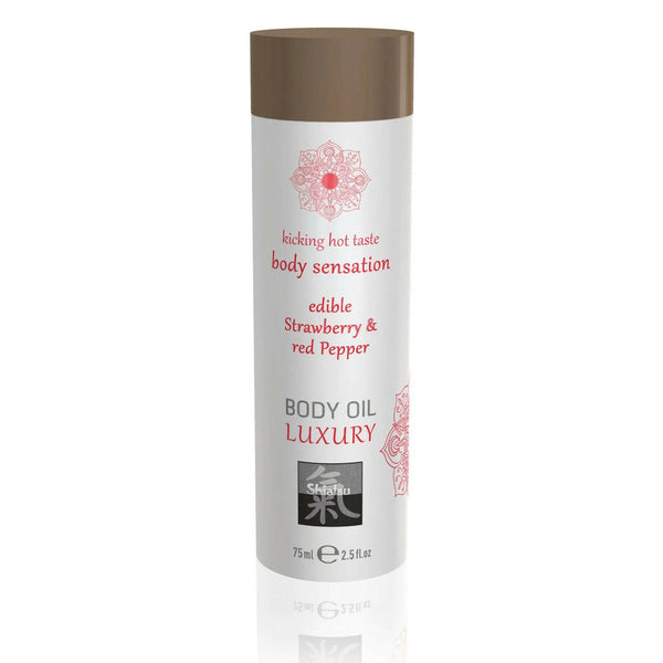 Olio da Massaggio commestibile alla Fragola e Peperoncino 75 ml
