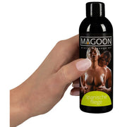 Olio massaggio erotico Magoon Spanish Fly 100 ml tenuta mano femminile confezione nera