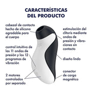 Orca Double Air Pulse Vibrator - Black/White