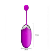 Dimensioni ovetto vibrante Abner: 75 mm altezza e 33 mm diametro