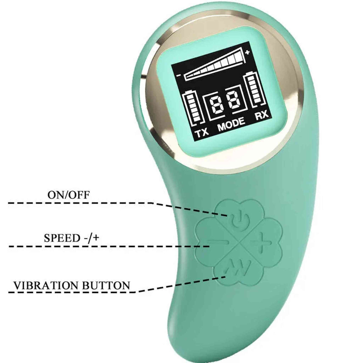 Ovetto Vibrante Wireless con Comando a Distanza e Schermo LCD per tenere sotto controllo vibrazione e stato batteria