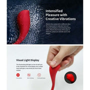 Vibratore rosso LED sincronizzato con vibrazioni e controllo modalità