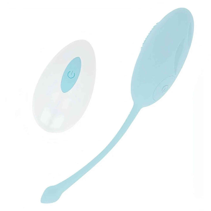 Set ovetto vibrante wireless telecomando azzurro e bianco