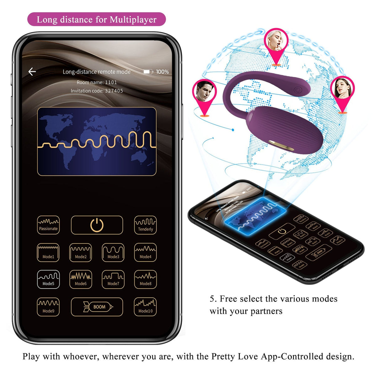 Ovetto Wireless con Elettrostimolazione e Vibrazione