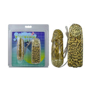 Ovetto vibrante wireless a forma fallica con finitura leopardata e telecomando