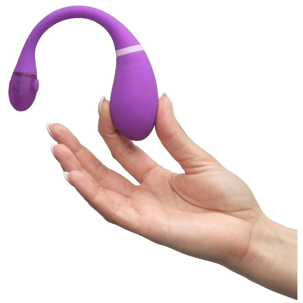 Ovulo vibrante Esca 2 viola orizzontale silicone medicale fascia bianca