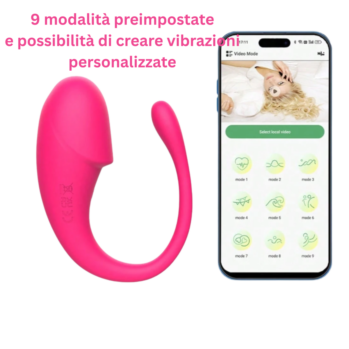 App per Ovulo Vibrante Wireless Lush con 9 modalità vibrazione personalizzabili