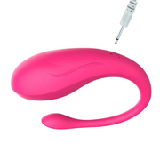 Ovulo Vibrante Wireless Lush rosa con superficie ondulata e connettore DC