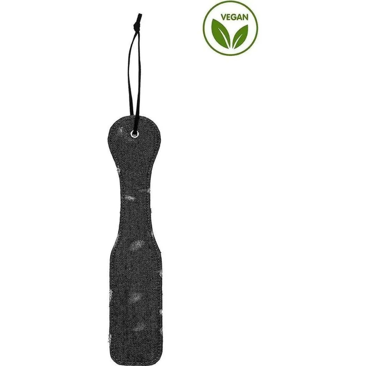 Paddle in denim nero vegan con certificazione logo foglie verde