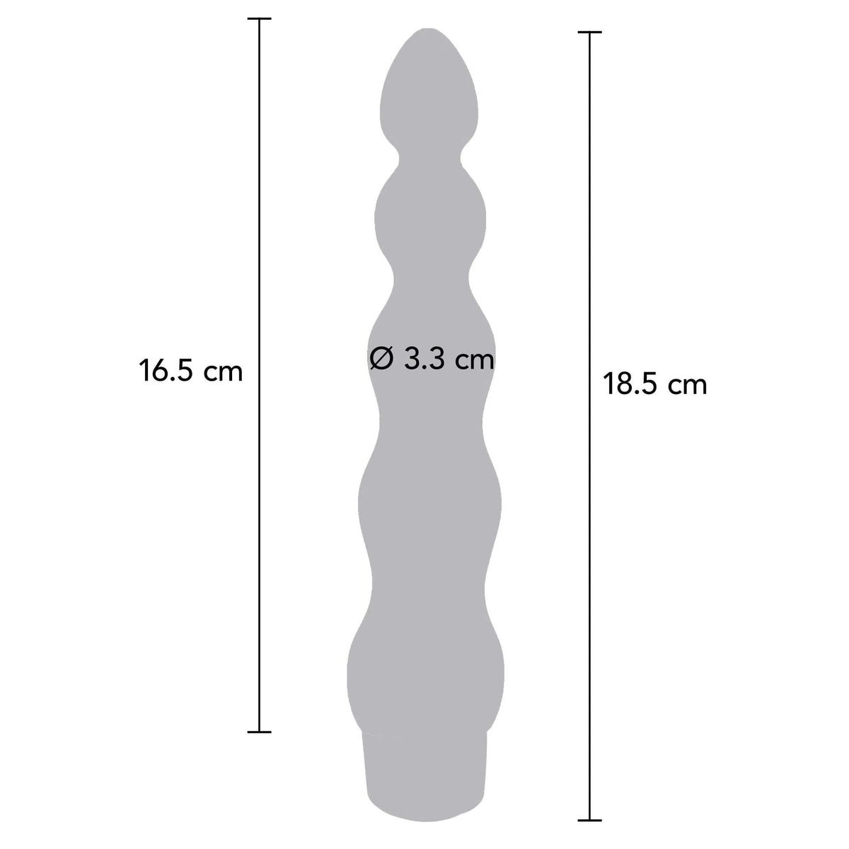 Schema dimensioni palline anali vibranti ToyJoy Stairway To Heaven 18.5 cm