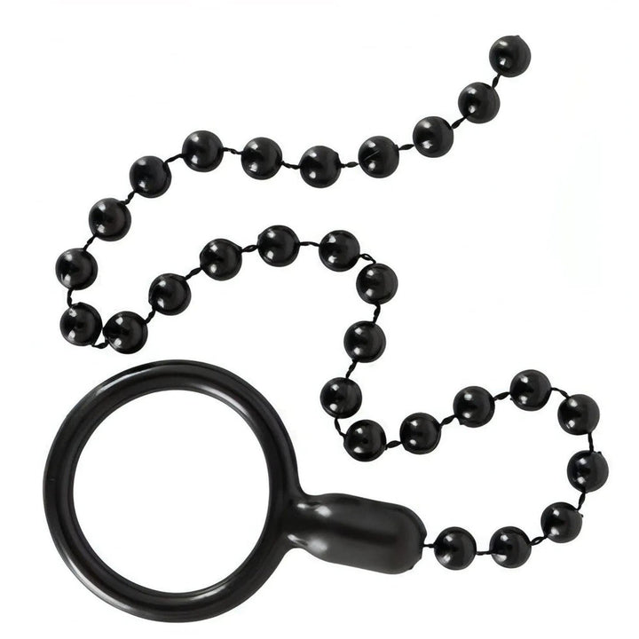 Palline anali collegate ad anello fallico - Nero