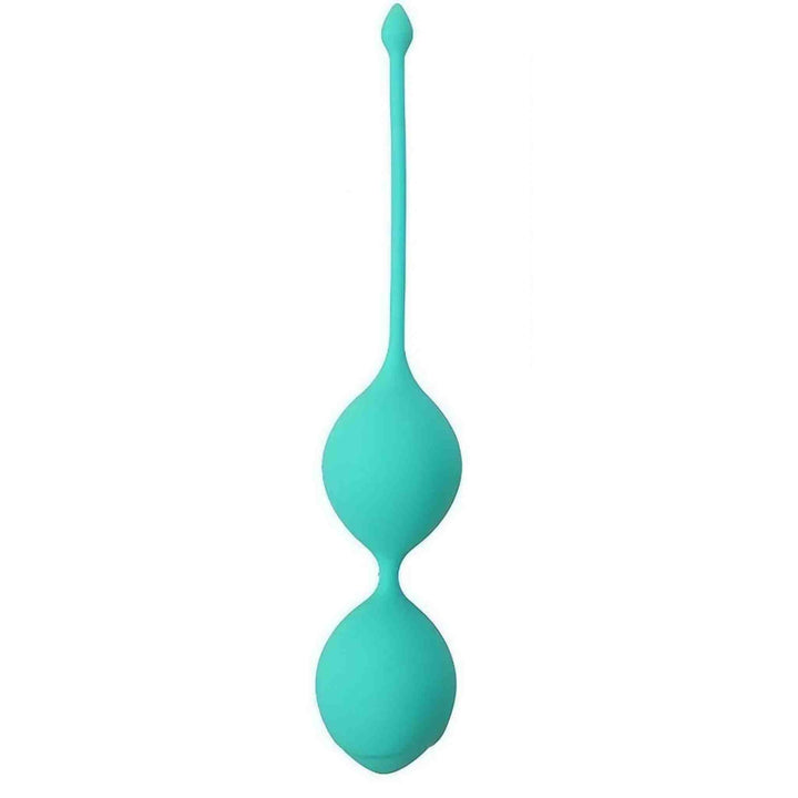 Palline Kegel silicone azzurre doppia sfera posizione verticale
