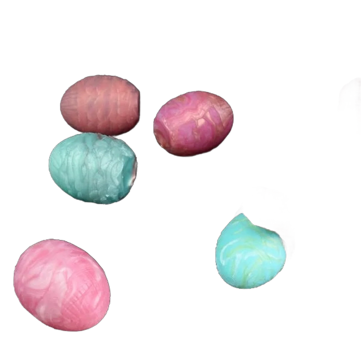 Set uova Pandora Ovipositor rosa e turchese con texture morbida
