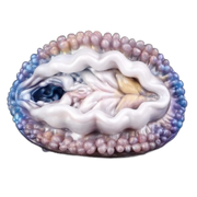 Toy masturbatore GEEBA Deep Sea Secret vista frontale silicone liquido perla iridescente