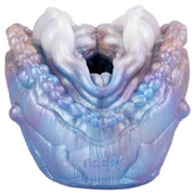 Dettaglio interno rugoso toy masturbatore GEEBA bocca aperta silicone liquido perla iridescente