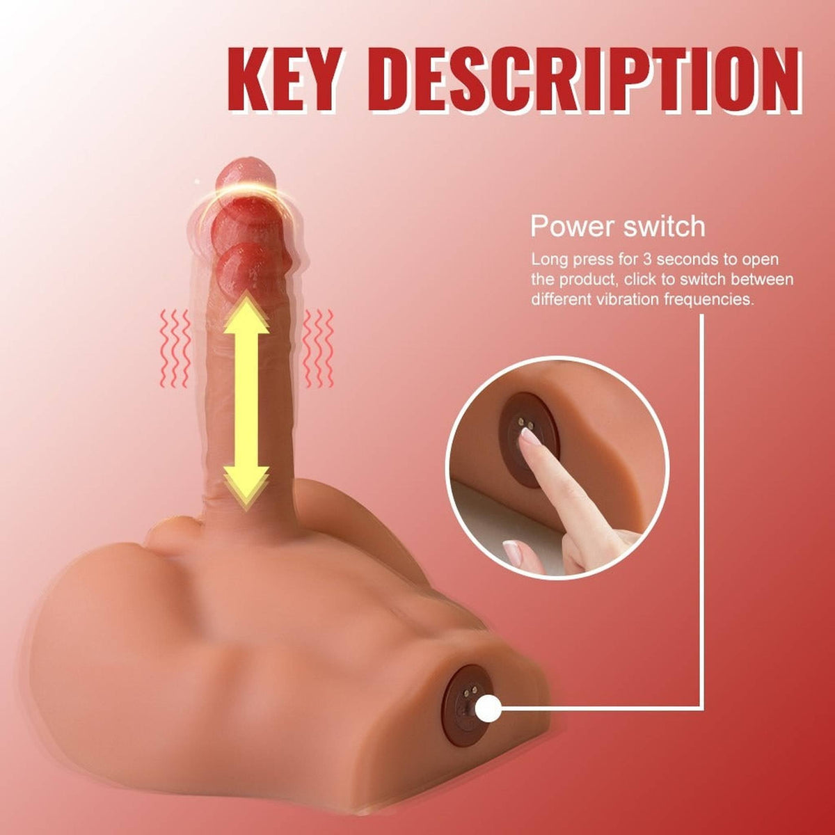 Peel Masturbatore Ano e Pene con Spinta Pneumatica e Vibrazione