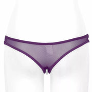 Perizamo viola a taglio basso con perline stimolanti vista frontale