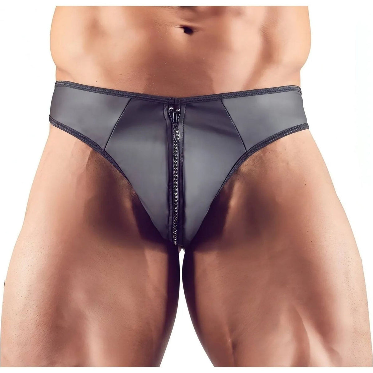 Perizoma uomo con zip di strass