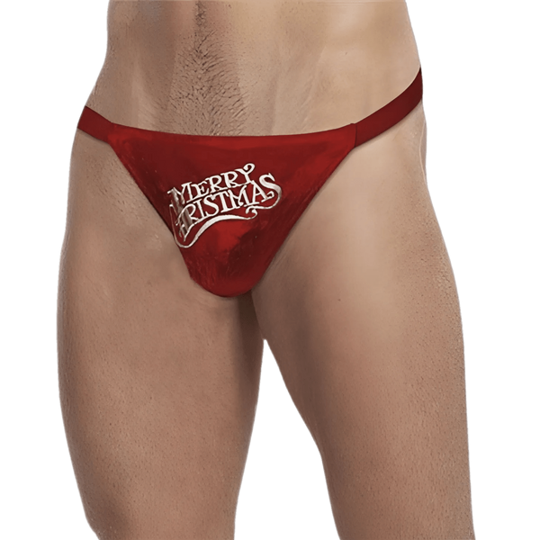 Perizoma uomo rosso Merry Christmas Cottelli Collection con stampa elegante