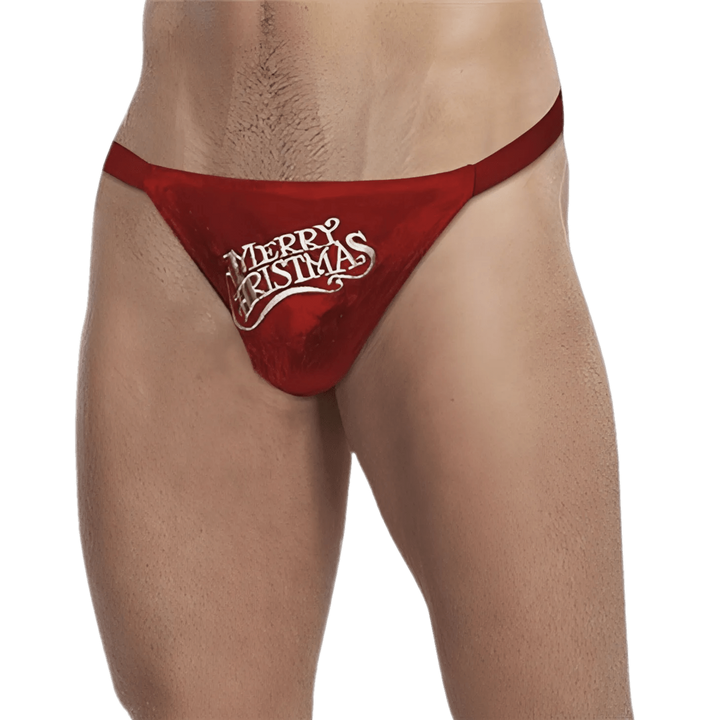 Perizoma uomo rosso Merry Christmas Cottelli Collection con stampa elegante