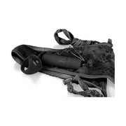 Mutandina nera in pizzo con vibratore cilindrico e anello telecomando wireless nero