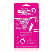 Perizoma vibrante in pizzo con stimolatore clitorideo a ricarica USB - Rosa