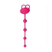 Vista frontale toy anale silicone rosa design rana