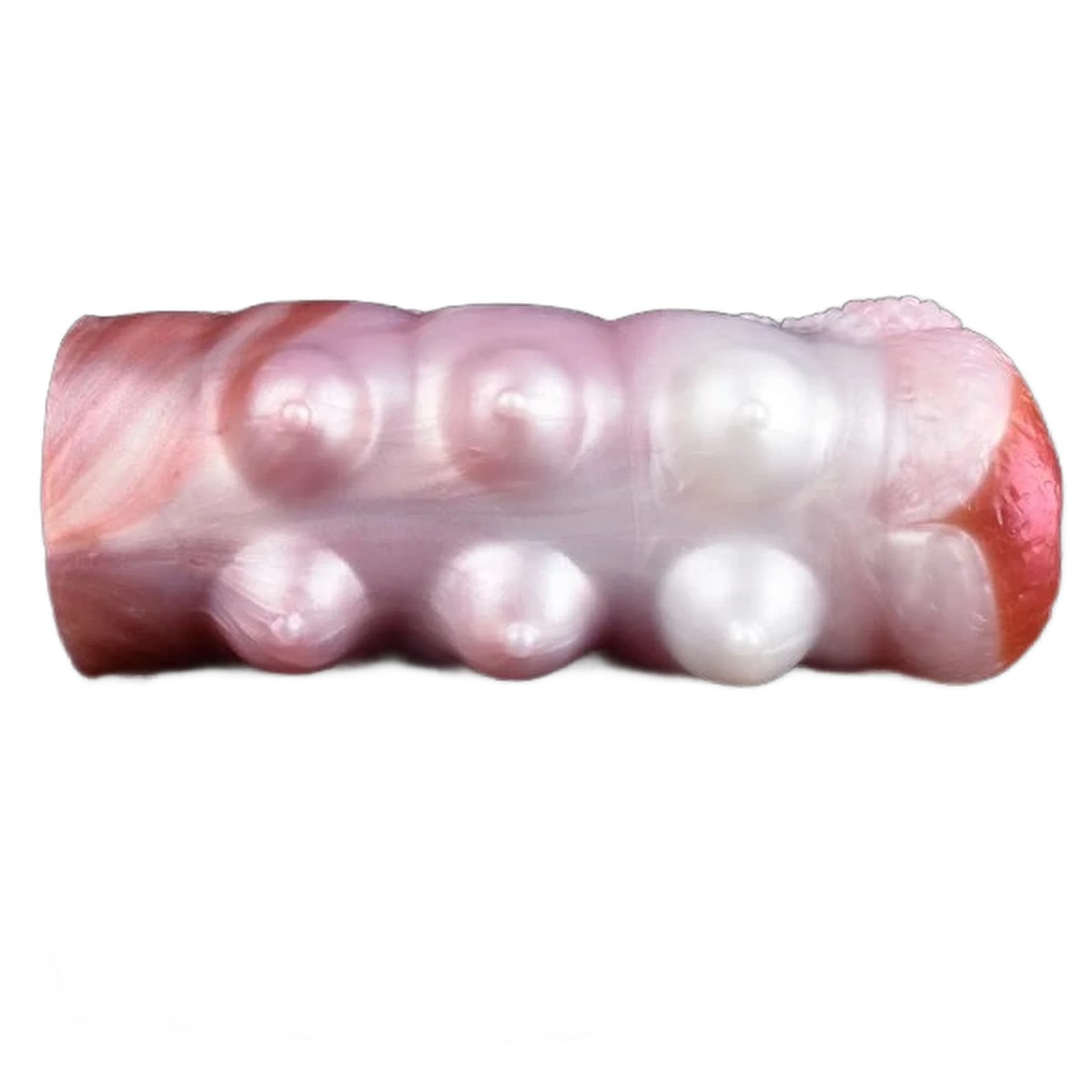 Toy masturbazione Petal Fairy in silicone liquido rosa con protuberanze sferiche