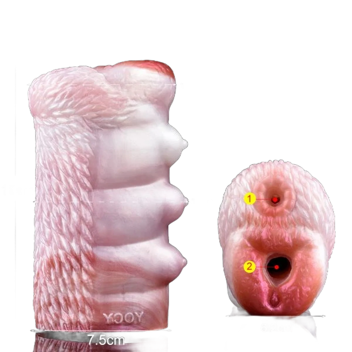 Toy masturbazione Petal Fairy silicone liquido rosa doppia apertura misura 7,5 cm