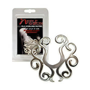 Copricapezzoli metallici argento con etichetta Nipple Shields e imballaggio trasparente
