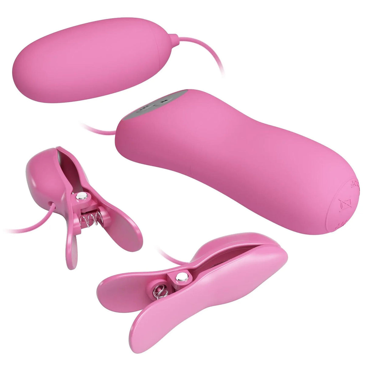 Pinze per capezzoli in silicone con vibrazione ed elettrostimolazione