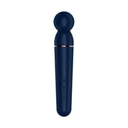 Pulsanti controllo vibratore Satisfyer Planet Wand-er blu scuro e rosa oro