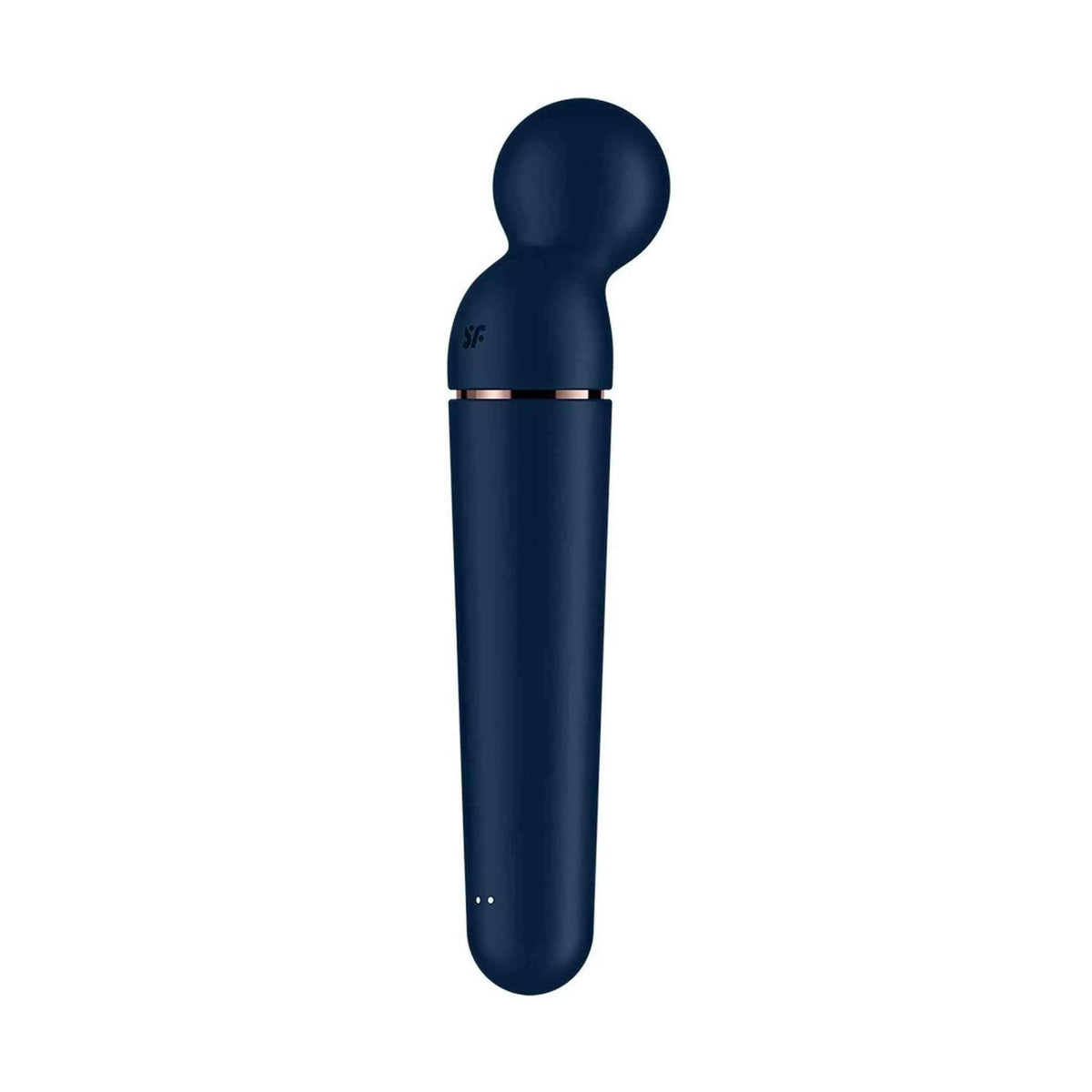 Vibrazione Satisfyer Planet Wand-er blu opaco con logo SF e luci LED