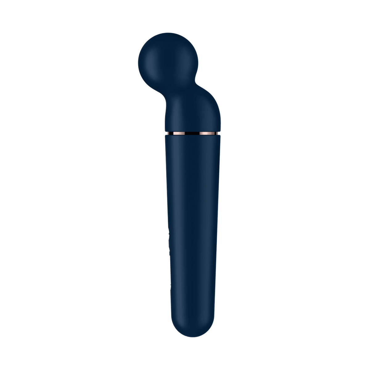 Profilo laterale vibratore a bastoncino Satisfyer Planet Wand-er blu e rosa oro