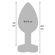 Schema dimensioni plug anale viola ToyJoy altezza 8.5 cm