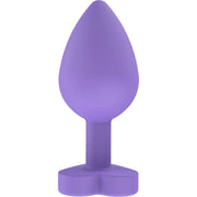 Plug anale viola ToyJoy silicone corpo a goccia e base cuore