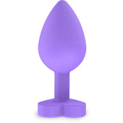 Plug anale silicone viola ToyJoy vista frontale base cuore