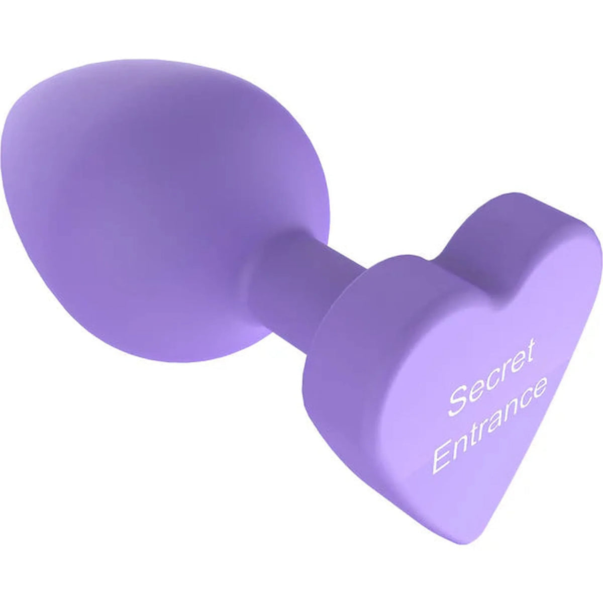 Plug anale silicone viola ToyJoy vista laterale base cuore