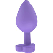 Plug anale viola ToyJoy silicone testa a goccia base cuore piatta