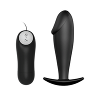 Plug Anale Vibrante Design con glande scolpito - 12 Modalità Di Vibrazione, Nero
