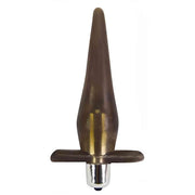 Plug anale vibrante multispeed grigio fumo con base a croce e motore cromato