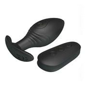 Plug Anale Wireless con Potente motore da 12 modalità di vibrazione - Ricaricabile, Impermeabile, Nero